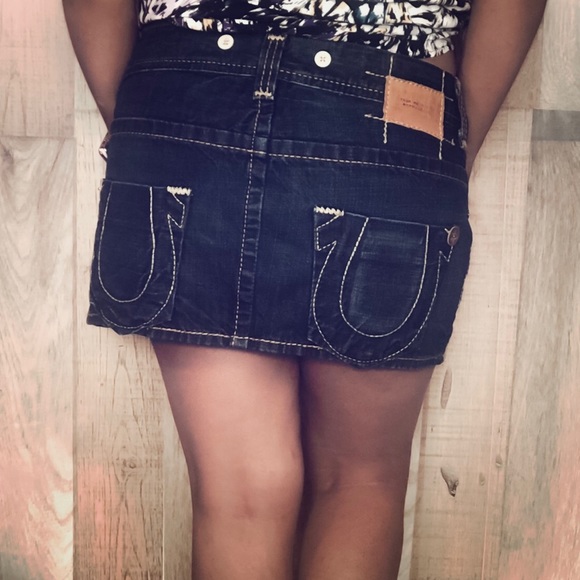 true religion jean skirt
